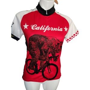 Giordana Italian Red Cycling Jersey t-shirt Tour of California 2012 Women Lg NWT